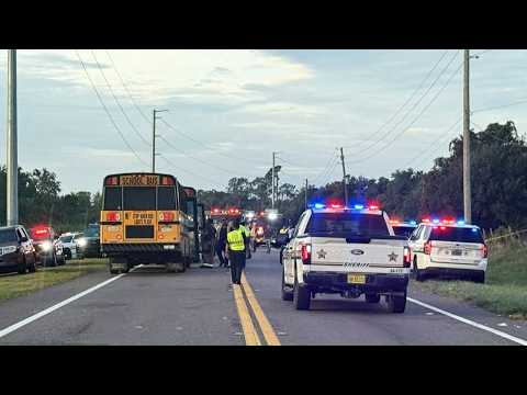 School bus involved in Winter Haven multi-car crash, closing all lanes of Lucerne Park Road