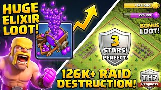Perfect 3-star loot raid 💥 + massive 67K Elixir Cart bonus collected! 💧 OP resources. #CoC #Loot