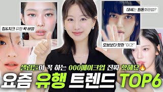 화장 트렌드 한끗차이로 완전 바뀜‼️인기 셀럽들이 무조건 하는 요즘 핫한 화장 트렌드 TOP6🔥ㅣ탕후루립그만, 볼터치방법,원톤메이크업ㅣ인보라INBORA