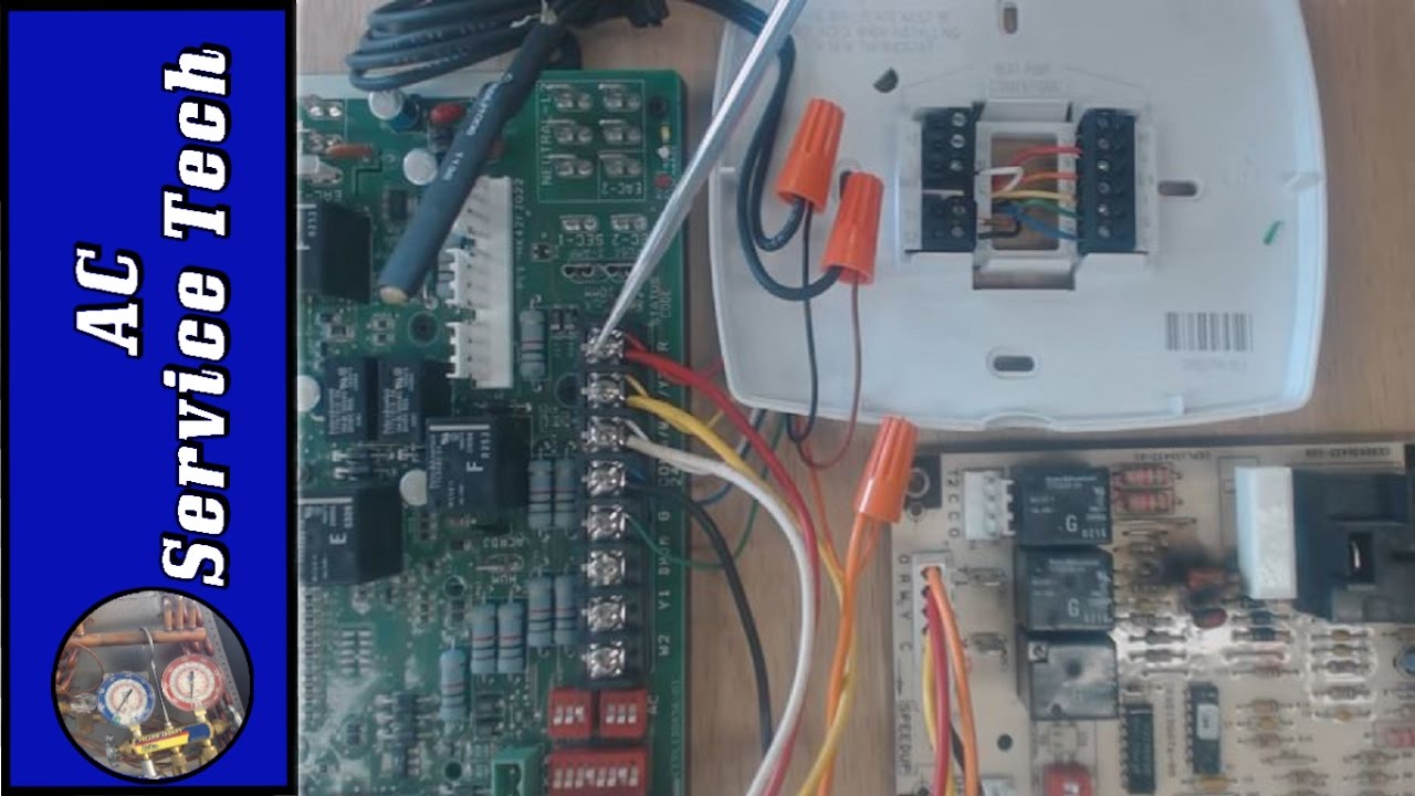 Wiring a Thermostat, Furnace, and Heat Pump for Dual Fuel ... wiring diagram for bryant heat pump 