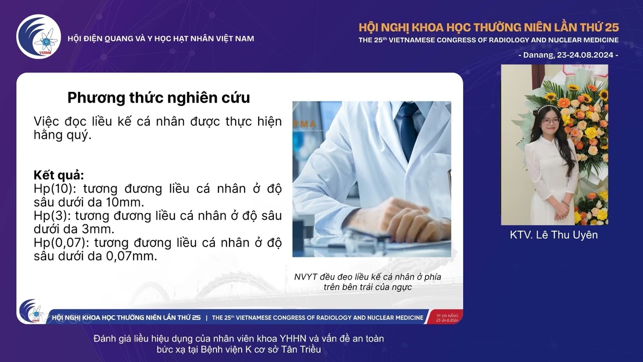 4. Đánh giá liều hiệu dụng của nhân viên khoa YHHN và vấn đề an toàn bức xạ (KTV. Lê Thu Uyên)