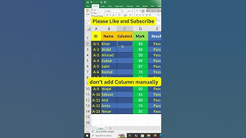 Insert a New Column in Excel with ONE Shortcut! #excel #tipsandtricks #ytviral #tech #exceltips #wow