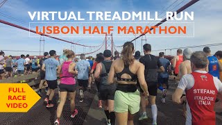Lisbon Half Marathon 2024 Full Race Course View for Virtual Runs
