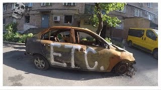 Creepy Abandoned Cars 2000s Exploring. Abandoned Hyundai Accent in yard and Lada 2107 on Road