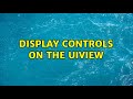 Display controls on the uiview