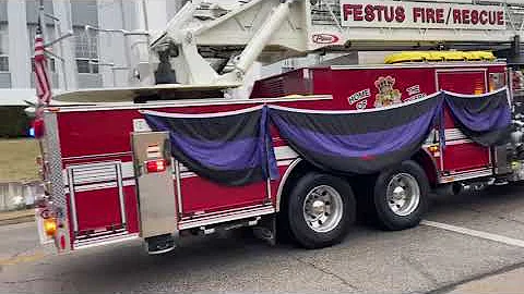 Festus Mo Fire Chief Kevin Cremer Funeral Processi...