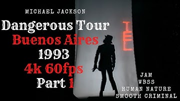 Michael Jackson Dangerous Tour Buenos Aires 1993 4k 60fps Part 1