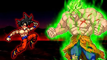 Goku Dark Ultra Instinct (New) VS Broly DBS V2 in Jump Force Mugen