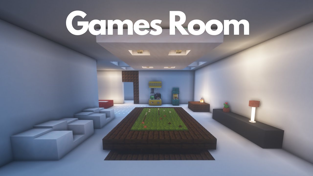 Minecraft: Modern Games Room Tutorial - YouTube