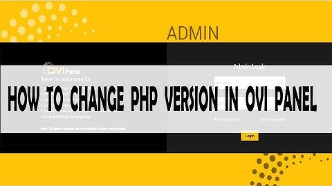 How to change the PHP Version on the OVI Panel | Tech Murti
