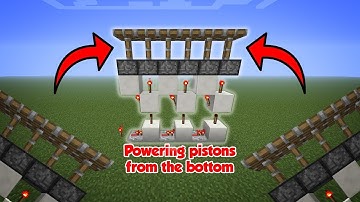 Redstone Tutorials Ep 1 Powering pistons from below|Minecraft
