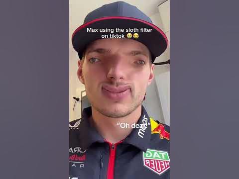 Max Verstappen using the Sloth Filter on TikTok 😭😂 #f1 #shorts #