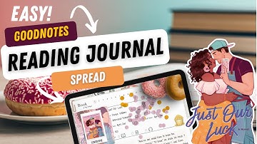 How to Create A Digital Reading Journal Spread in 4 Minutes 🍩📚 Goodnotes Reading Journal