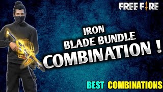 TOP 20 BEST DRESS COMBINATION WITH IRON BLADE BUNDLE ❤️😱 || BOSS GAMING