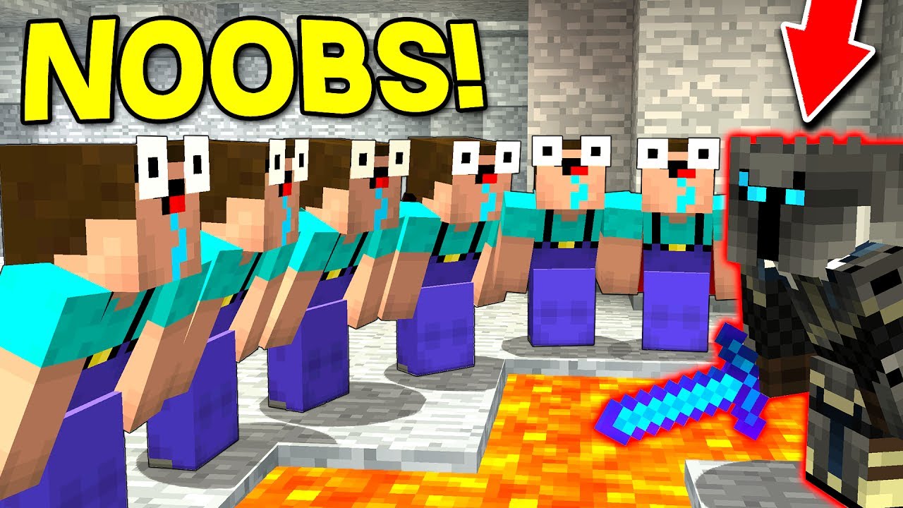 10 SUPER NOOBS vs 1 POPULARMMOS! (Minecraft Murder Mystery 