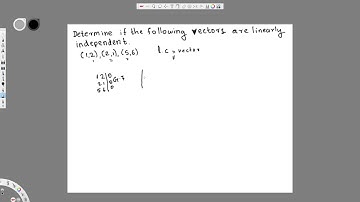 Determine if the following vectors are linearly independent