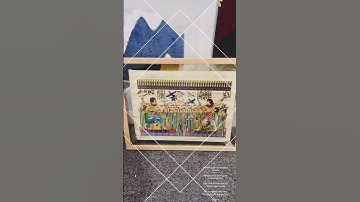 Egyptian papyrus painted artwork! Natural wood floating art picture frames ! 246 boulevard Hasbrouck