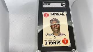 Invest Now: Hank Aaron”Hammerin Hank” 1968 Topps Game #4 in series of 33 Grade 5EX #hankaaron #cards