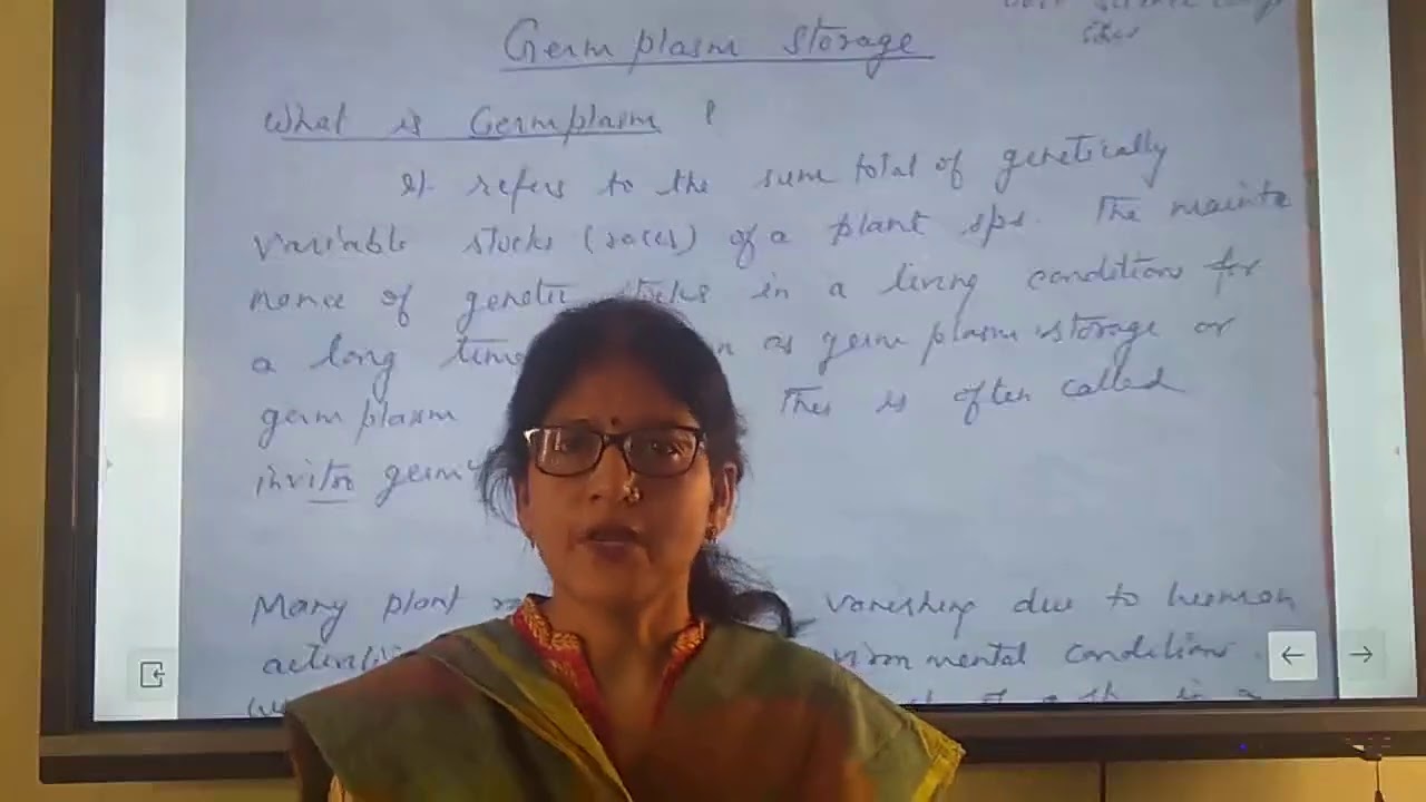 Germplasm storage for M.Sc. (F)Botany