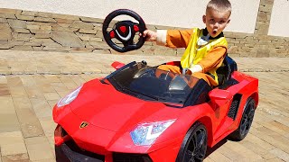 paw patrol ride on red lamborghini