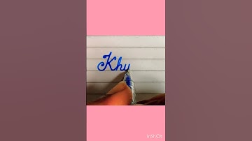 Writing name #Khushi in cursive style...