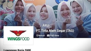 Info Loker Terbaru PT Tirta Alam Segar produksi ale - ale teh rio javana milku