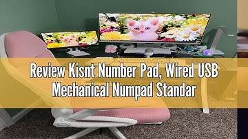 Review Kisnt Number Pad, Wired USB Mechanical Numpad Standard 17 Keys White Backlit Hot-Swappable Nu