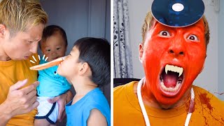 【Funny Dad🕺🎉】 Yoshipapa's funny video🥳🥳🥳#longvideo#よしパパ#baby #dad#checkitout 👍#happening💥