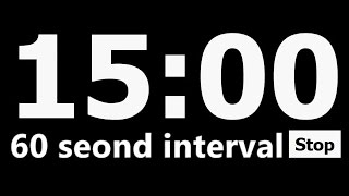 15 Minute Countdown Timer with voice 60 second interval