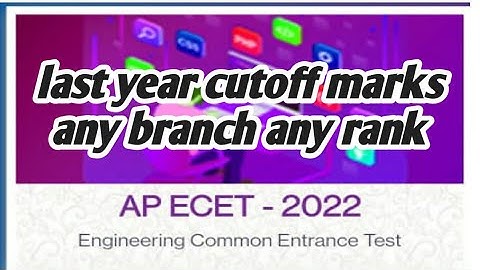 AP ECET cut  off marks 2022