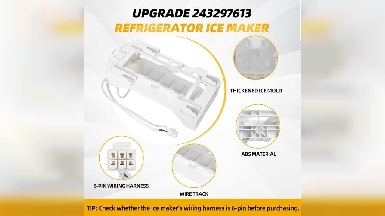 Review: Upgraded 243297609 243297613 Ice Maker Replacement Refrigerator Ice Makers Fits for Fr...
