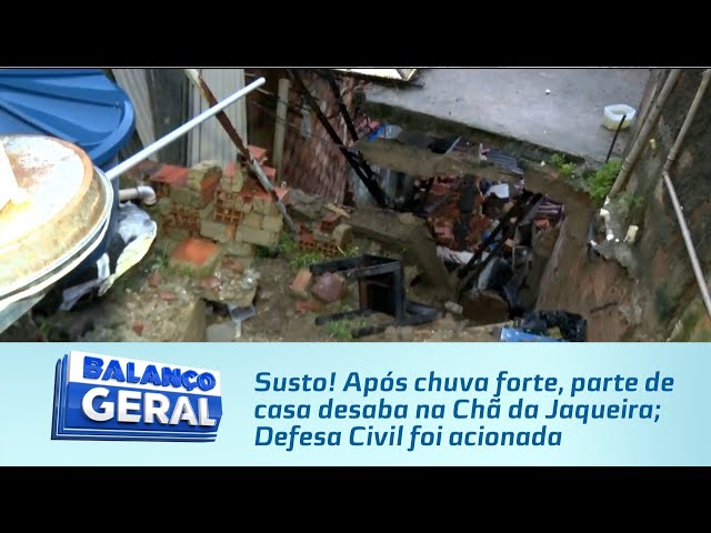 Susto! Após chuva forte, parte de casa desaba na Chã da Jaqueira; Defesa Civil foi acionada