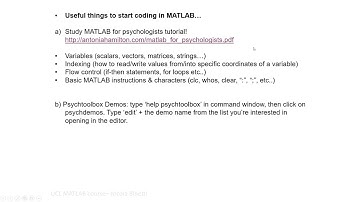 Psychtoolbox (MATLAB) Lesson 1 IntroAndOverview