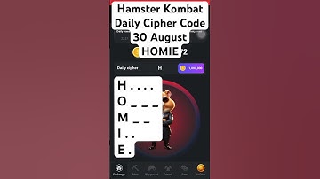 30 August Hamster Kombat Daily Cipher Code. #hamsterkombat #hamsters #hamsterkombatcipher