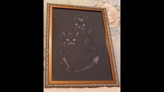 Вышивка. "Кошки" от ф. "Золотое руно". Обзор набора. Готовая работа. Вышивка. "Кошки" от ф. "Золотое руно". Обзор набора. Готовая работа.