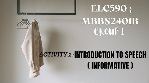 ELC 590 : Activity 2 Introduction to Speech