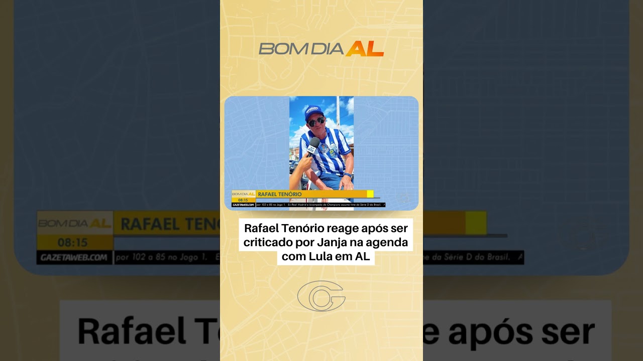 Rafael Tenório reage após ser criticado por Janja na agenda com Lula em AL
