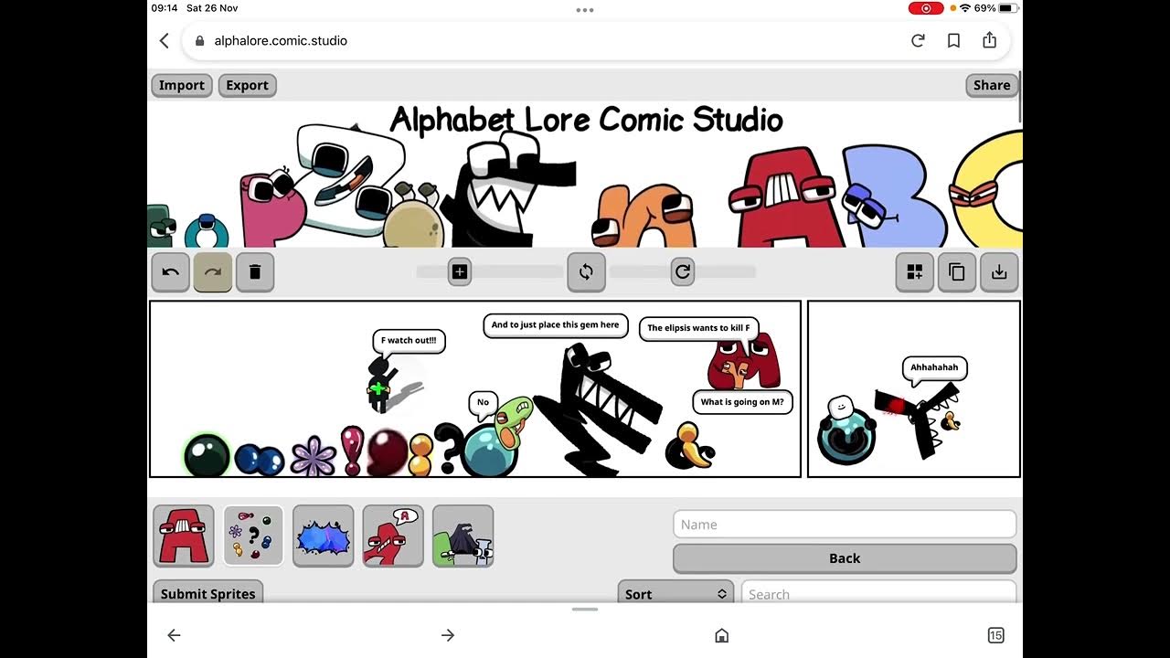 A.B.C. a meets Alphabet lore A - Comic Studio