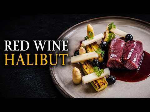 Red Wine Poached Halibut: Gourmet's Bold Choice!