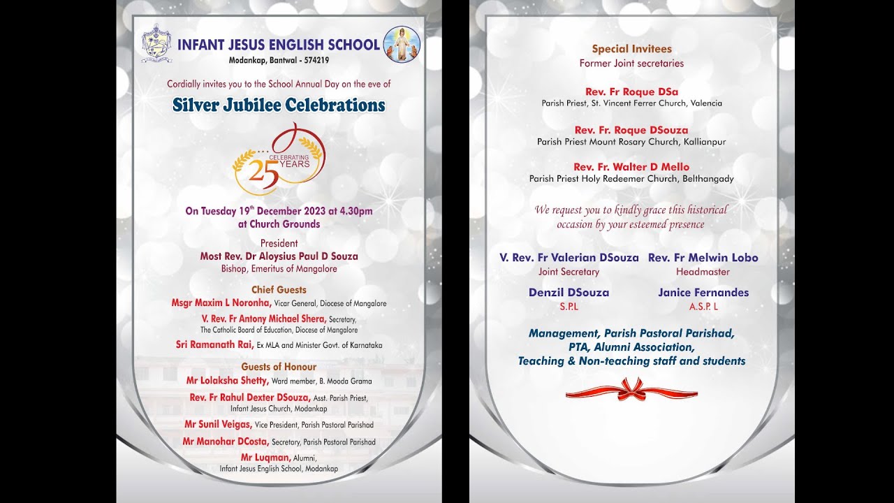 Silver Jubilee Celebration Infant jesus English Medium School