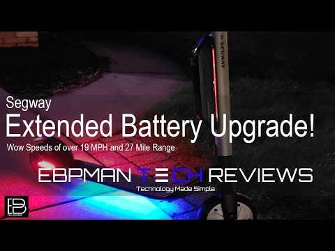 Wow! 19+ MPH & 27 Miles! Segway Ninebot ES2 & ES1 Extended Battery Install & Review