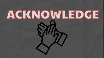 What Does Acknowledge  Means || Meanings And Definitions With Example in English