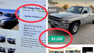 2001 Dodge Ram 1500 Public Auction Car Buy ($2200 Profit)