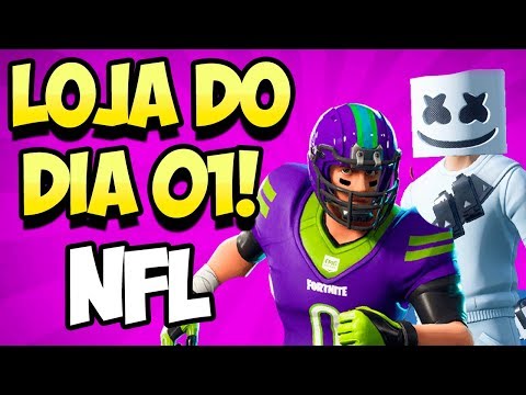 skins nfl e marshmello fortnite loja hoje 01 2 2019 nova - loja nova fortnite