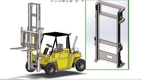 Solidworks Tutorial - Forklift Part 04:  How to Make Frame1