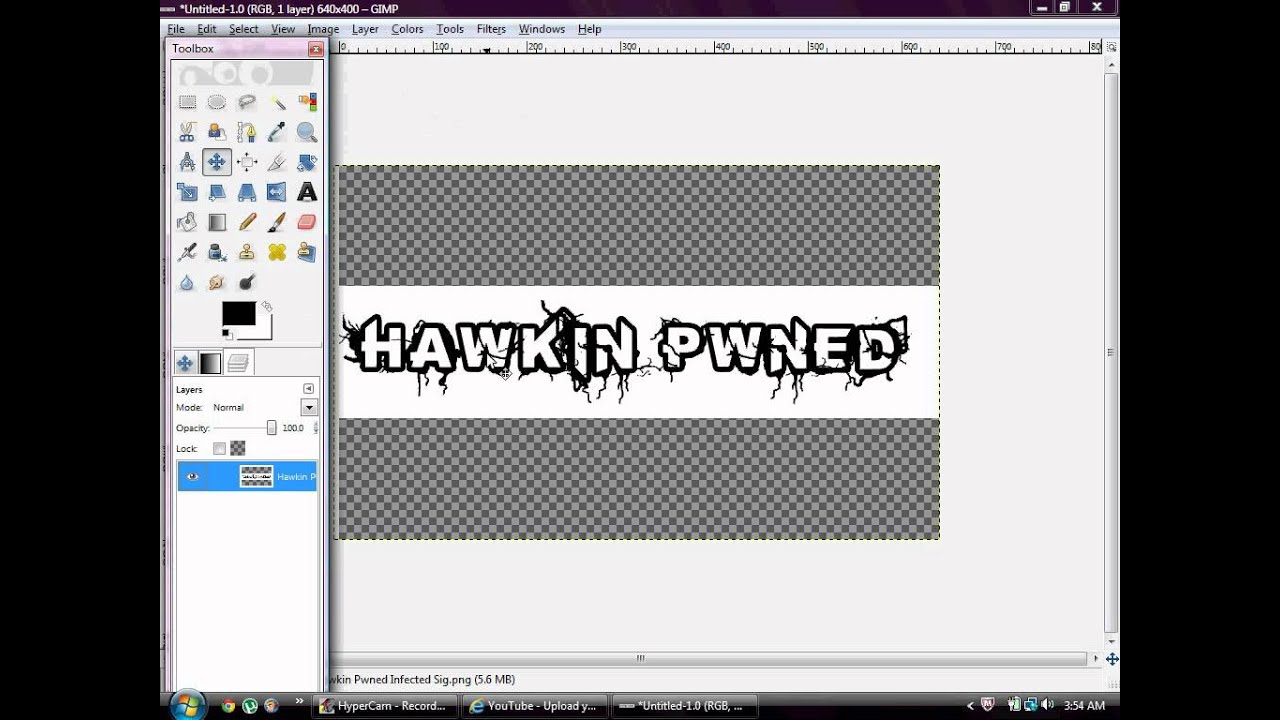 How To Make A Signature - Gimp - YouTube