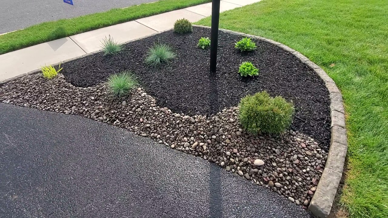 Small Landscape Design & Build - Hanover, PA w/ Techo-Bloc Brandon Garden Edging Stones DREAMscape's