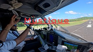 COCKPIT VIEW TAKEOFF - TWIN OTTER (DHC6) - MUSTIQUE - TVSM
