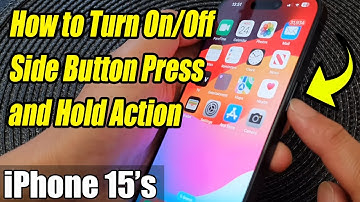 📱iPhone 15/15 Pro Max: How to Turn On/Off Side Button Press and Hold Action 🔒