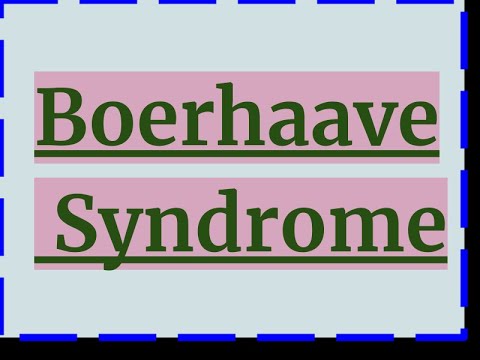 Boerhaave Syndrome